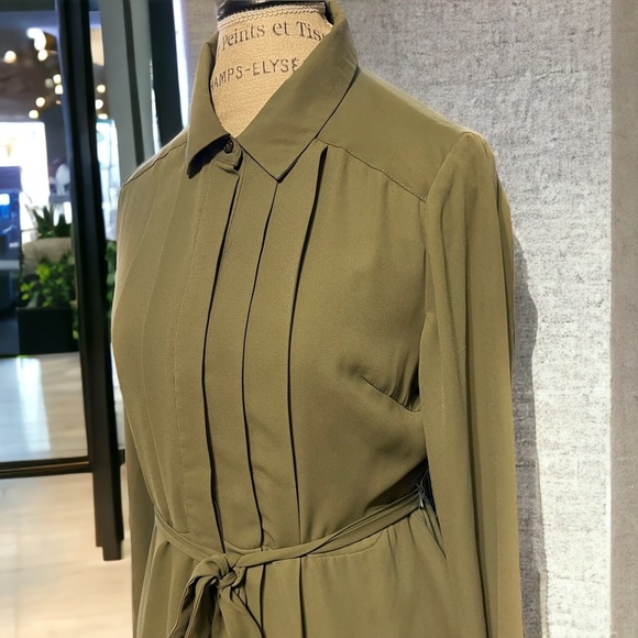 Beautiful Nanette Lepore Rayon Dress. Khaki Green. Super Soft Sz8 - Picture 2 of 15